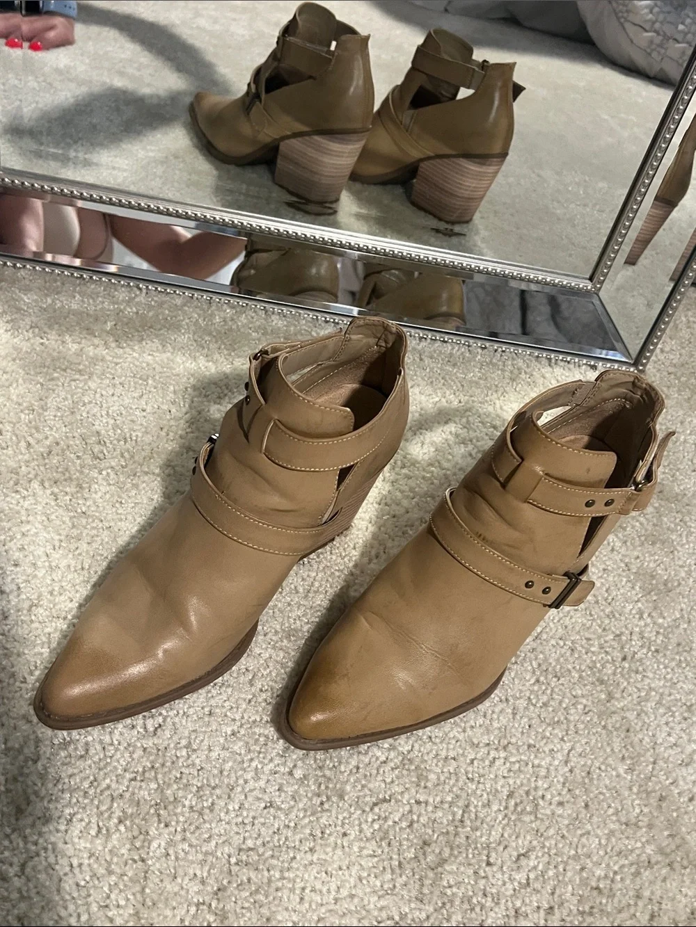 SOUL Naturalizer Ankle Booties with Buckle Straps Sz 8.5